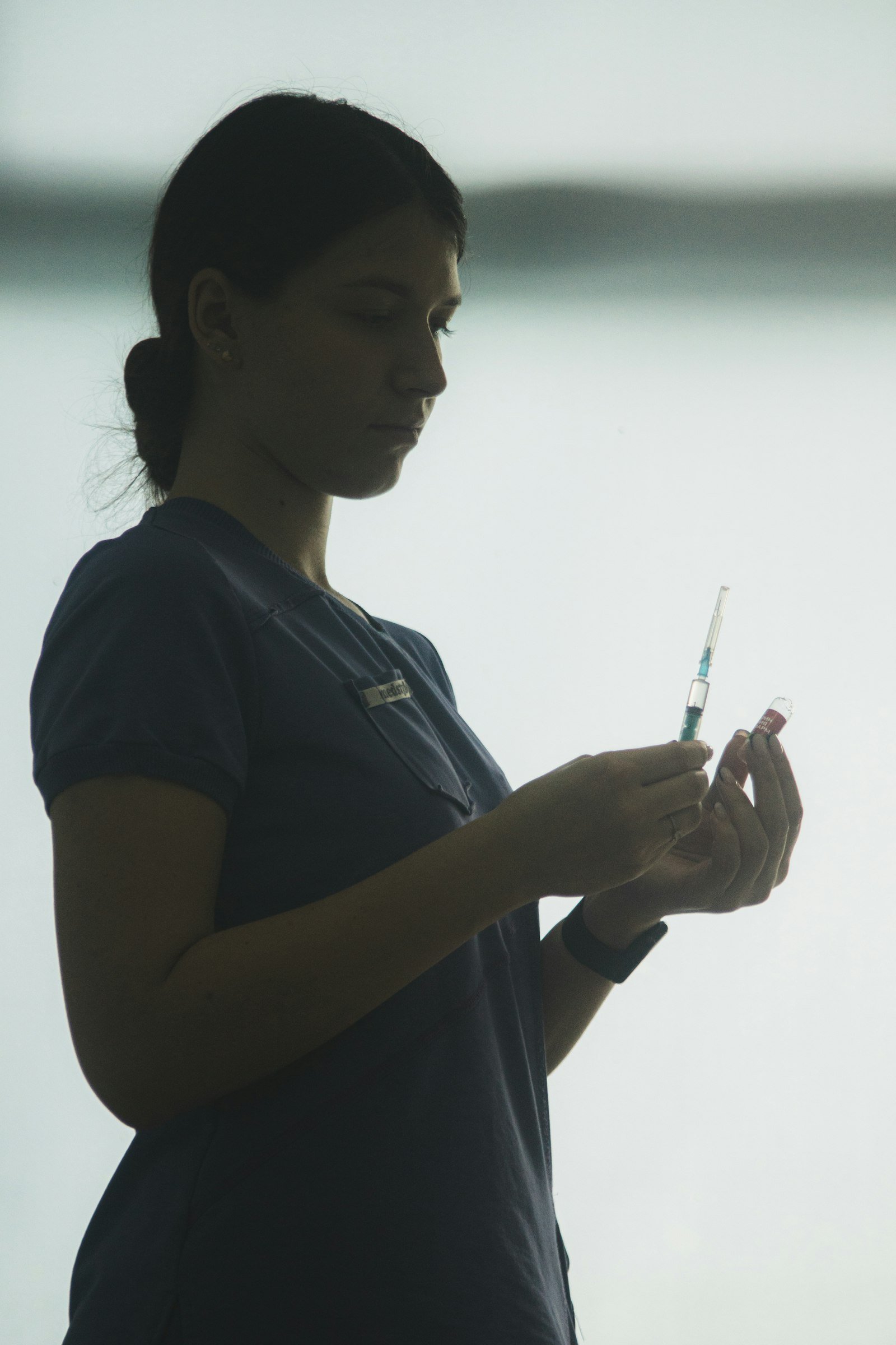 Nurse preparing a vitamin B12 shot in Donna, TX